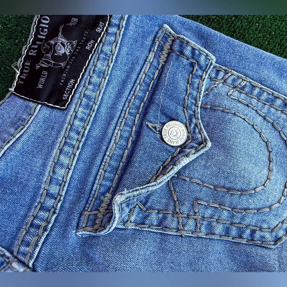 True Religion Blue Straight Leg Jeans